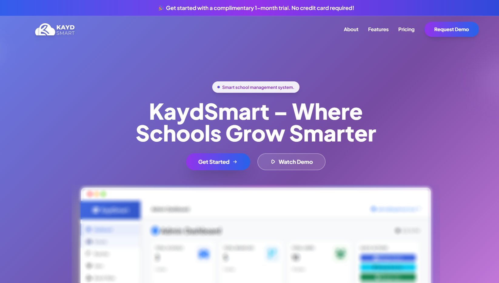 KaydSmart School Management System Dashboard